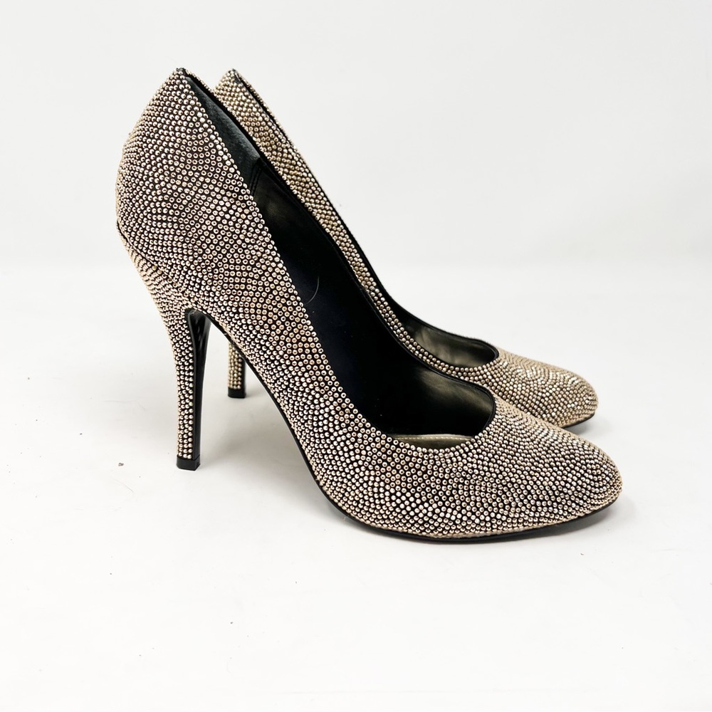 Nina Gold Metallic beaded stiletto heels 9M - Picture 2 of 10